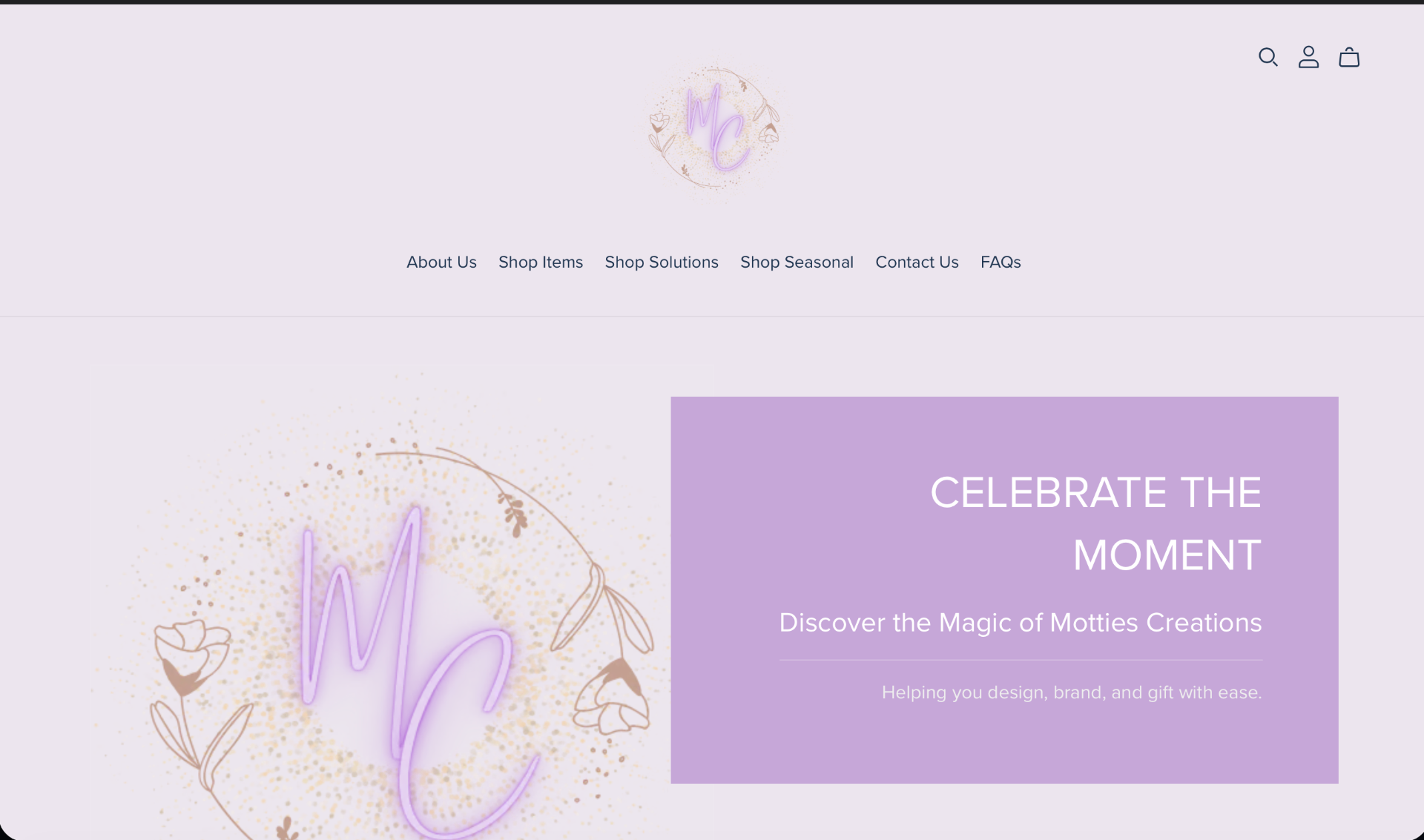 Mottie's Creations original website — before