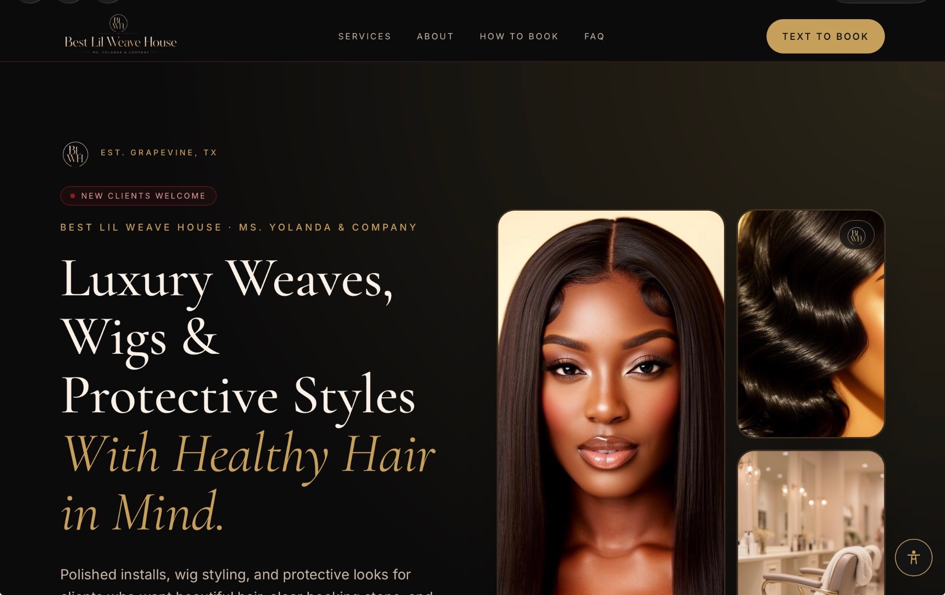 Luxury Beauty Booking Page